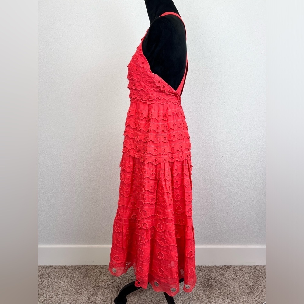 NWT: Anthropologie Maeve Eyelet Halter Midi Reas Size 6 - Picture 3 of 9
